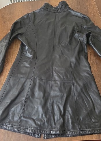 Kadın siyah hakiki Deri Ceket - Görsel 11