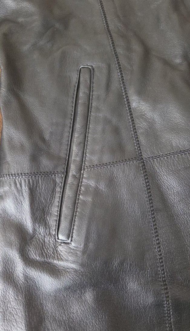 Kadın siyah hakiki Deri Ceket - Görsel 3