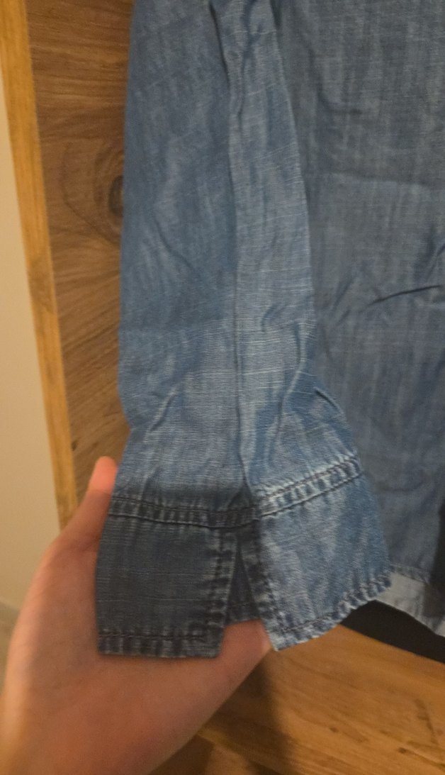 Uzun Kollu Denim Kadın Gömlek - Görsel 2