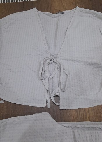 Gri Mini Bohem Kadın Pijama Takımı - Görsel 2