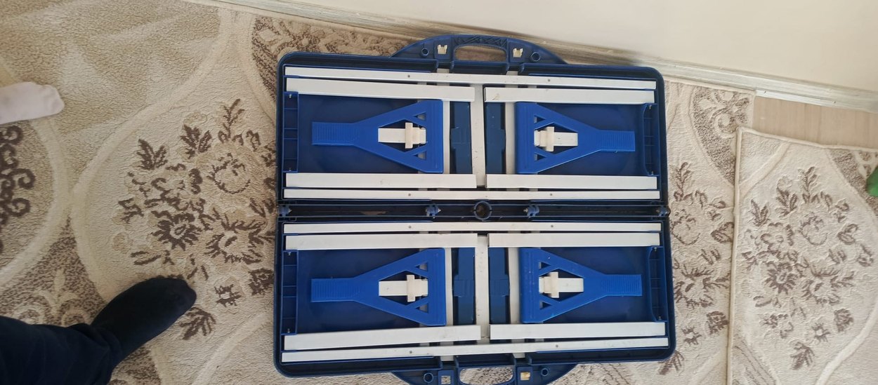 Koyu Mavi Katlanabilir Çocuk Masa ve Sandalyesi - Görsel 2