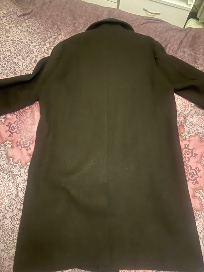 Düğmeli Siyah Uzun Erkek Kaban - Görsel 3