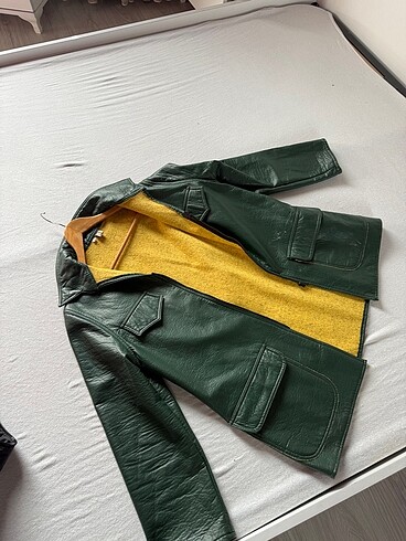 Vintage style deri ceket