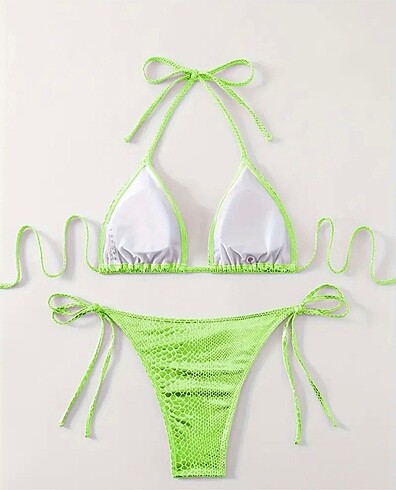 Diğer Yılan birisi baskılı bikini