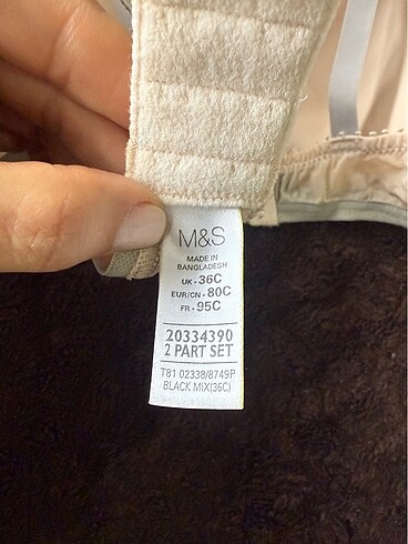 m Beden ten rengi Renk M&S marka sütyen