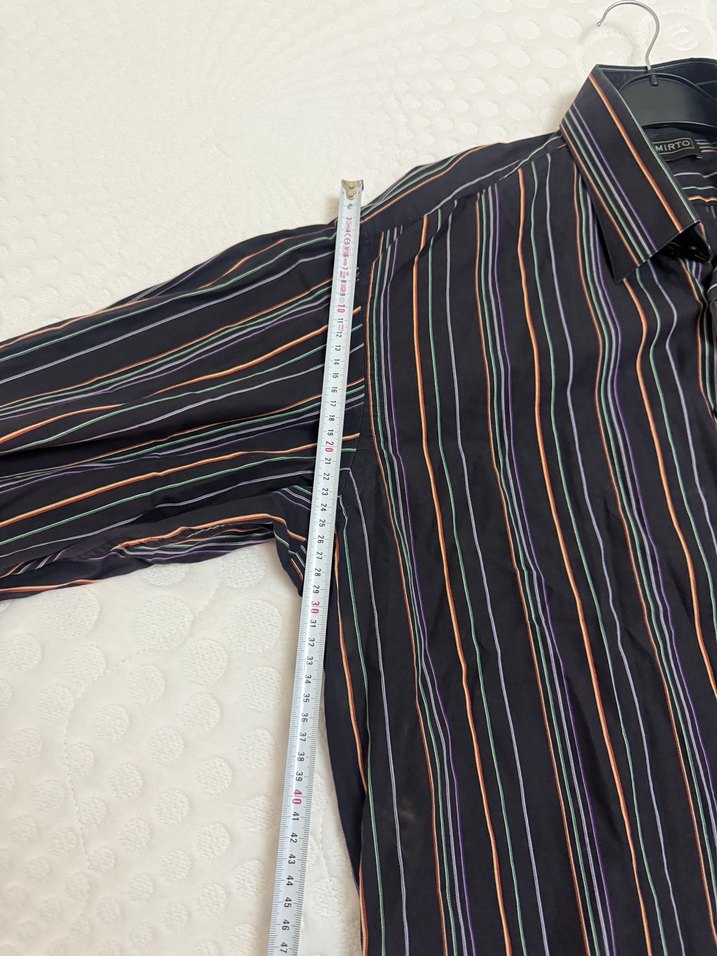 Mirto Çok Renkli Çizgili Erkek Gömlek - Görsel 4