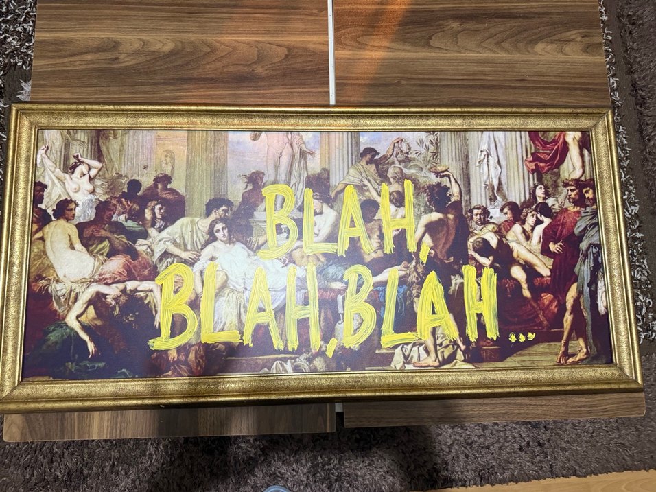 BLAH BLAH BLAH Sanat tablo - Görsel 2