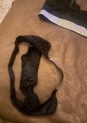 Siyah Gotik Midi Sütyen ve Külot Takımı - Görsel 7