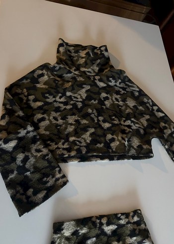 Kamuflaj Örgü Kadın Takım - Görsel 2