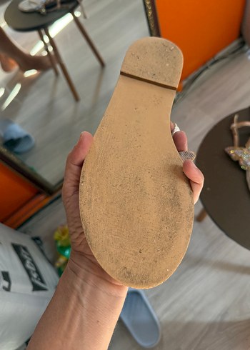 Diğer Siyah İnce Topuklu Bohem Kadın Sandalet
