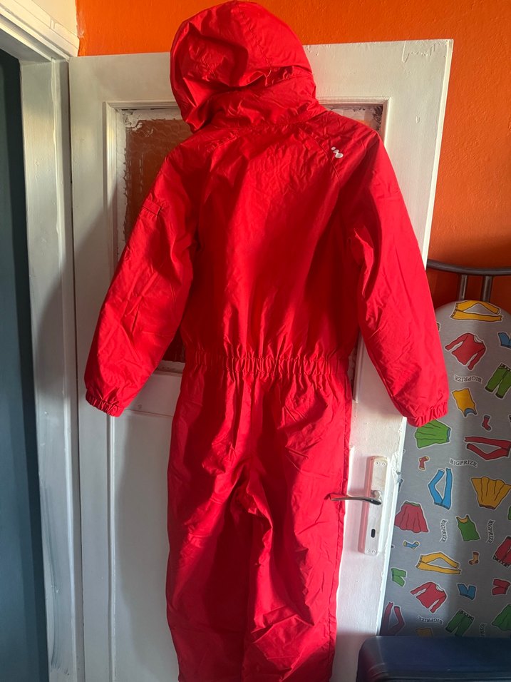 Uzun Kırmızı kadın  Kayak tulum - Görsel 2