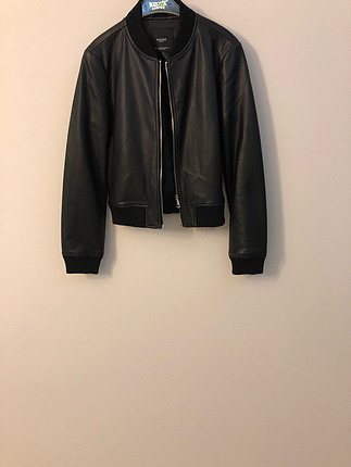 Deri bomber mont