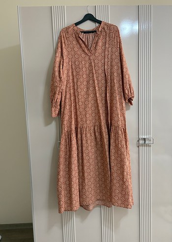 Bohem Kemerli Uzun Tesettür Elbise - Görsel 9