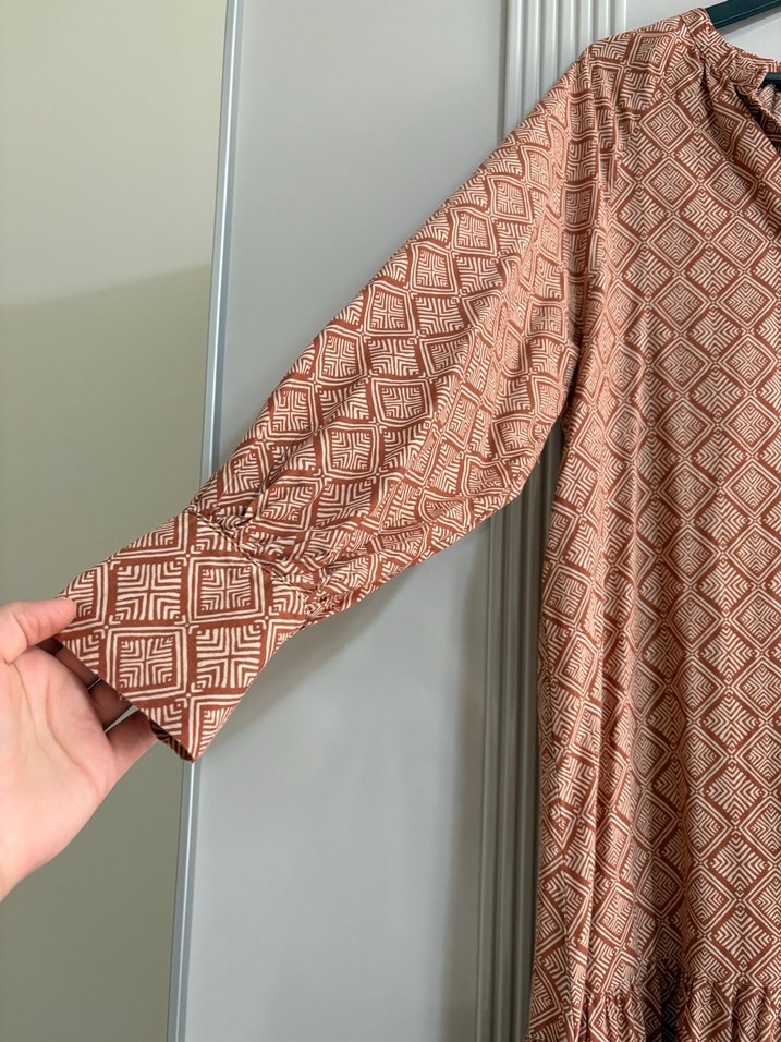 Bohem Kemerli Uzun Tesettür Elbise - Görsel 5