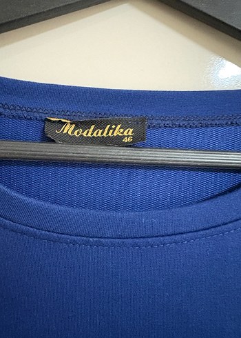 Mavi Uzun Kollu Salaş Kadın Tunik - Görsel 2