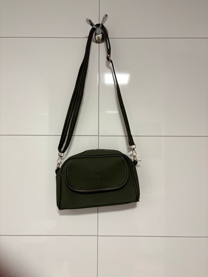 Koyu Yeşil Deri Kadın Çanta - Görsel 2