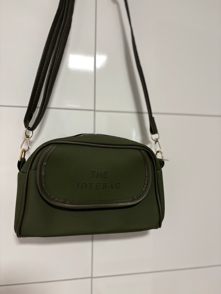 Koyu Yeşil Deri Kadın Çanta - Görsel 4