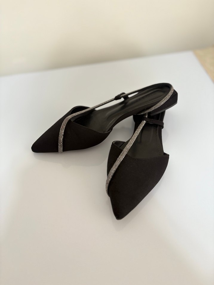 Parlak Siyah  Kadın Topuklu Ayakkabı - Görsel 2