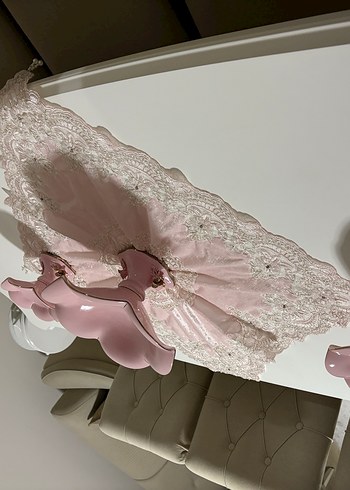 Pastel Pembe Seramik Vazo Seti - Görsel 12