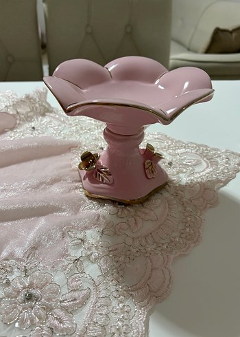 Pastel Pembe Seramik Vazo Seti - Görsel 11