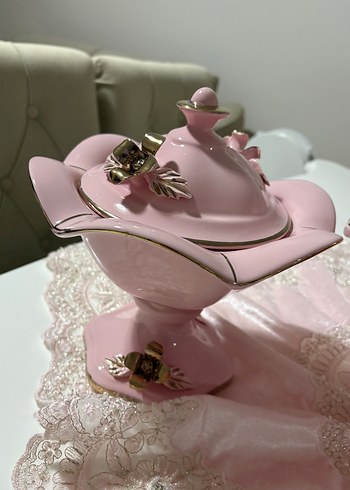 Pastel Pembe Seramik Vazo Seti - Görsel 5