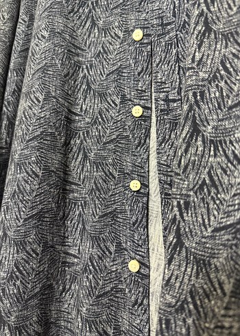 Cacharel Erkek Lacivert Desenli Keten Gömlek - Görsel 3