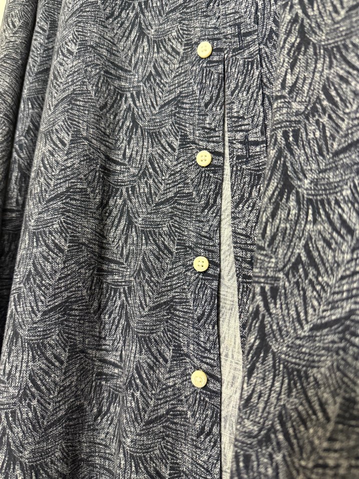 Cacharel Erkek Lacivert Desenli Keten Gömlek - Görsel 3