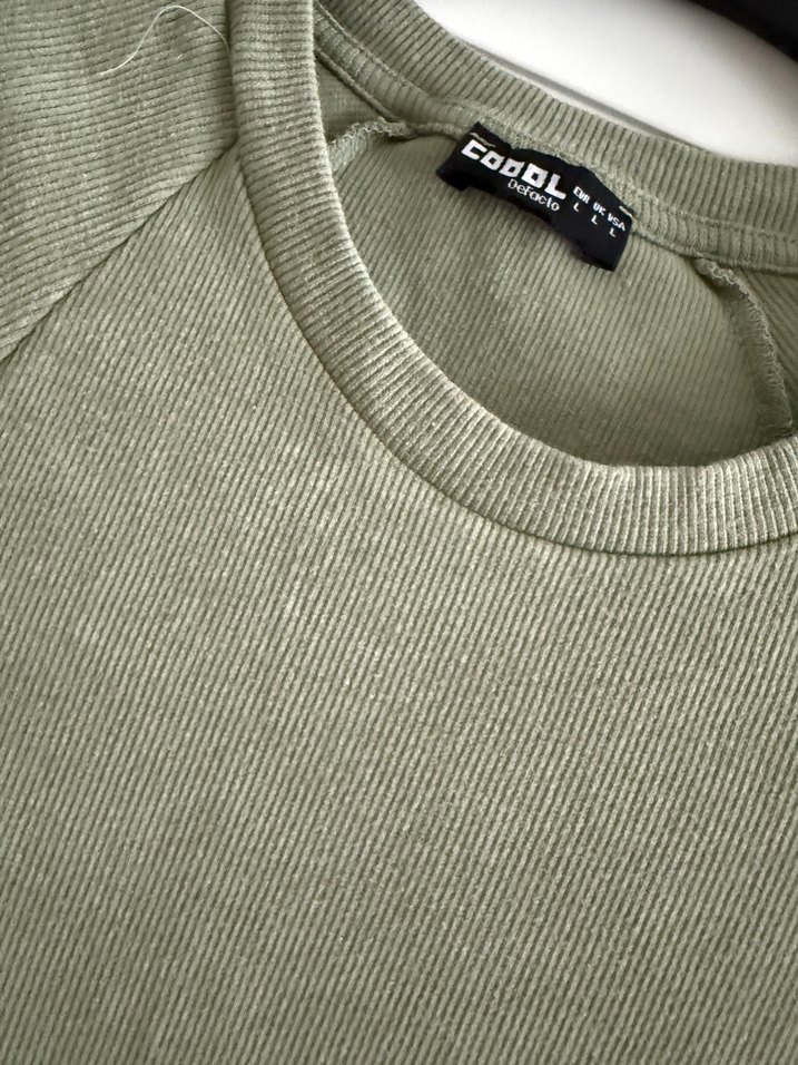 Kısa Kollu Haki Süet Midi Elbise - Görsel 2