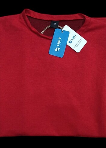 Diğer Basic unisex oversize tişört kırmızı 