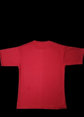 l Beden Basic unisex oversize tişört kırmızı 