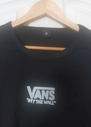 Diğer Vans baskılı Siyah unisex pamuklu Tişört