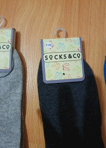 9 yaş pamuklu erkek çocuk çorap 3 adet - Görsel 2