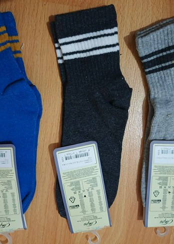 9 yaş pamuklu erkek çocuk çorap 3 adet - Görsel 3