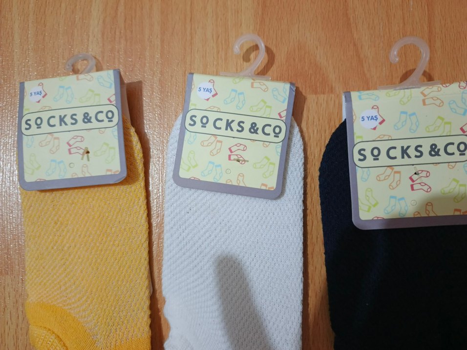 5 yaş pamuklu çocuk çorap 3 adet - Görsel 2