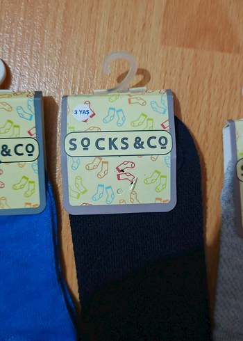 3 yaş pamuklu erkek çocuk çorap 3 adet - Görsel 2