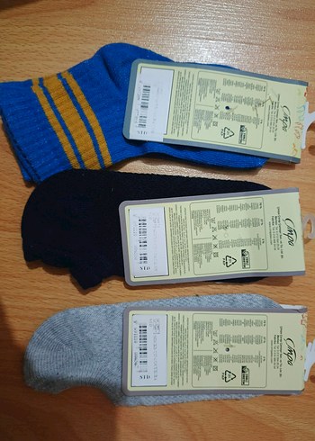 3 yaş pamuklu erkek çocuk çorap 3 adet - Görsel 3