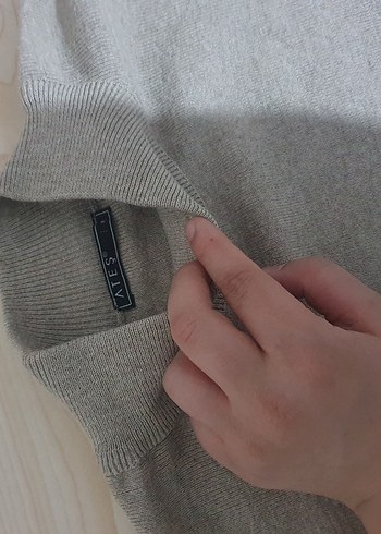 Flo Ayakkabı Gri Kadın Bisiklet Yaka Triko Kazak