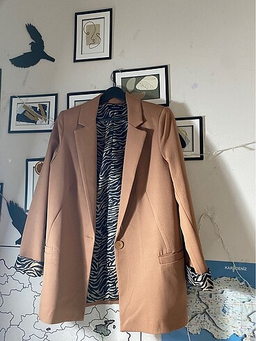 36 Beden camel Renk BLAZER CEKET