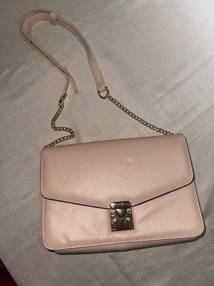 Bej Deri Kadın Çanta Tokalı Modern Klasik - Görsel 3