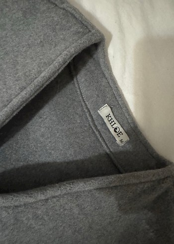 Gri Düğmeli Midi Kadın Kaban - Görsel 2