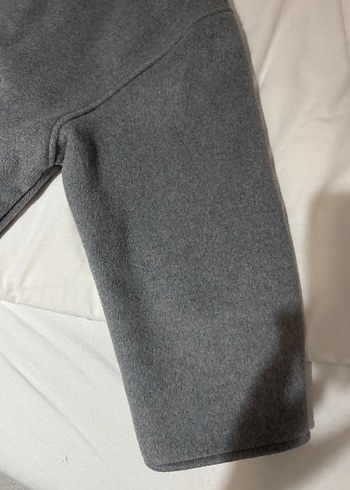 Gri Düğmeli Midi Kadın Kaban - Görsel 3