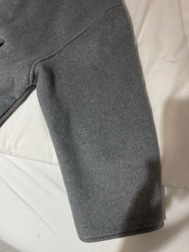 Gri Düğmeli Midi Kadın Kaban - Görsel 3