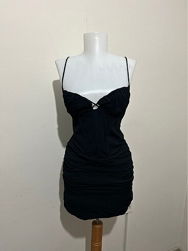 Milla drape detaylı elbise