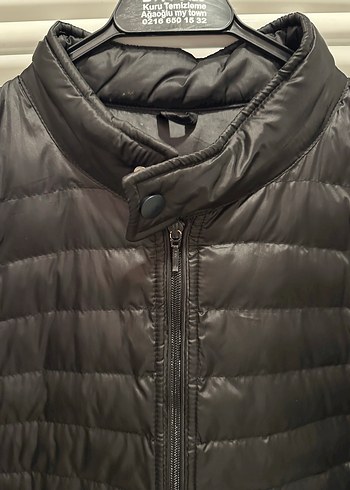 xl Beden Siyah Fermuarlı Erkek Mont