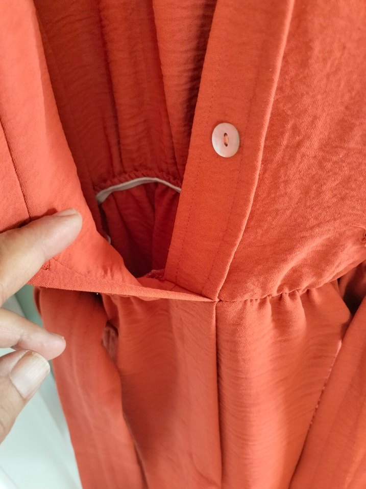 Kırmızı Keten sort takım yarım kollu - Görsel 5