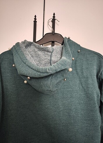 s Beden yeşil Renk İncili sweatshirt