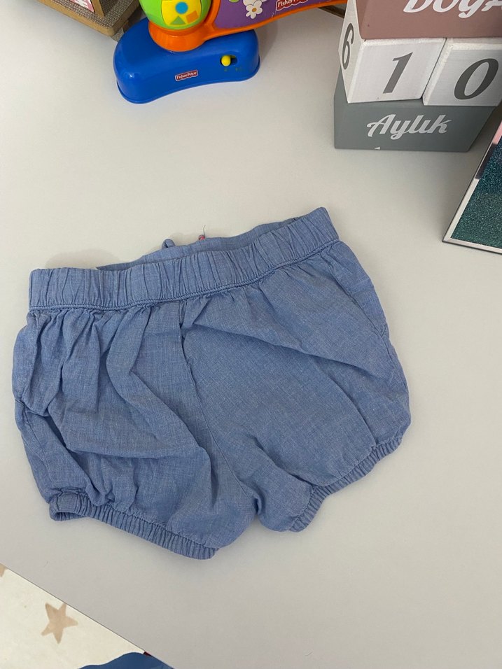 Kız Çocuk Mavi Denim Şort - Görsel 2