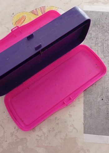 Pembe Tokalı Renkli Çocuk kalemlik kutusu - Görsel 3