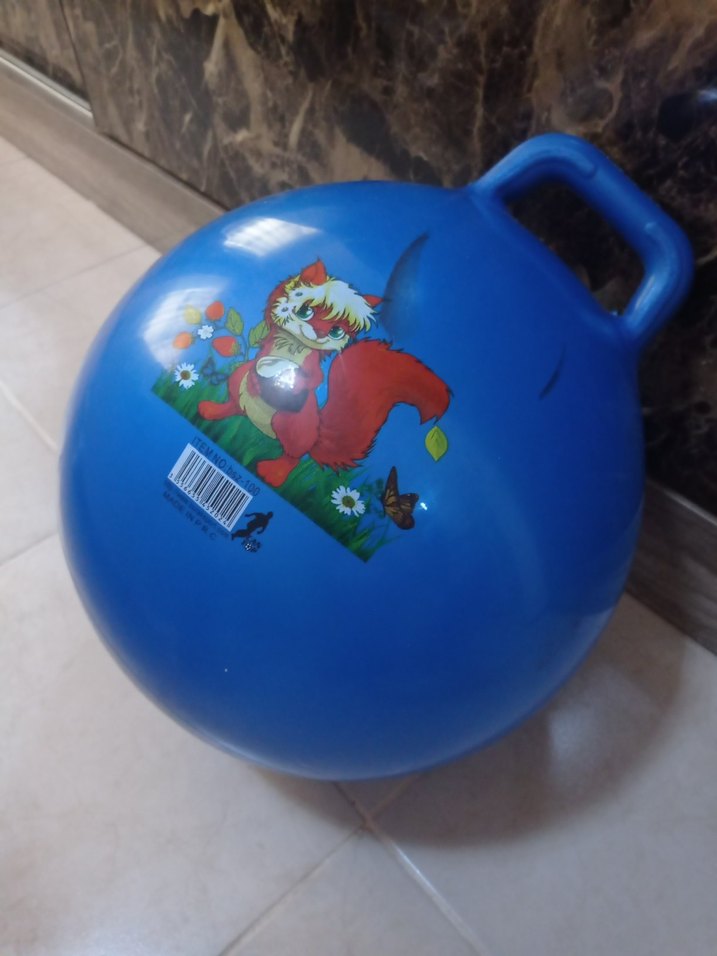 Saplı Mavi Renkli Çocuk plates Topu - Görsel 2