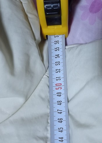 Cep Detaylı Beyaz Midi Kadın mont - Görsel 6